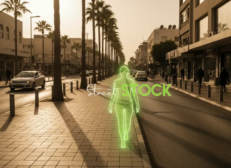 רחוב עירוני באשקלון — אווירה מקומית ועירונית של Street Stock